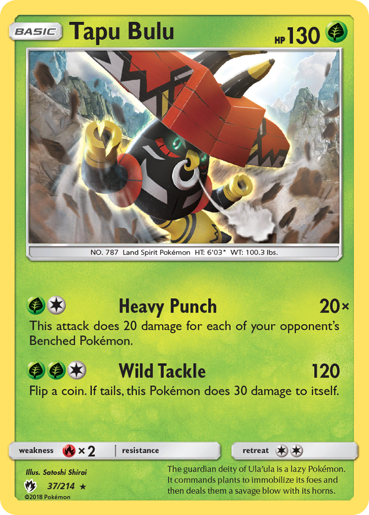 Tapu Bulu (37/214) [Sun & Moon: Lost Thunder] Reverse Holofoil