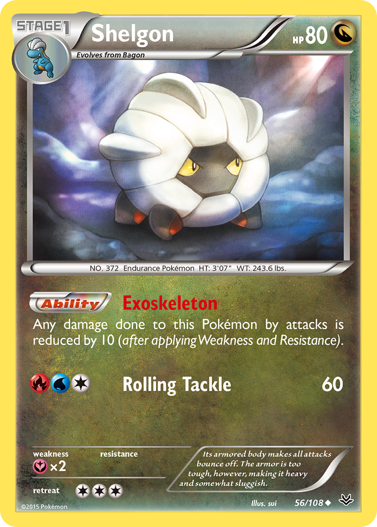 Shelgon (56/108) [XY: Roaring Skies] Reverse Holofoil