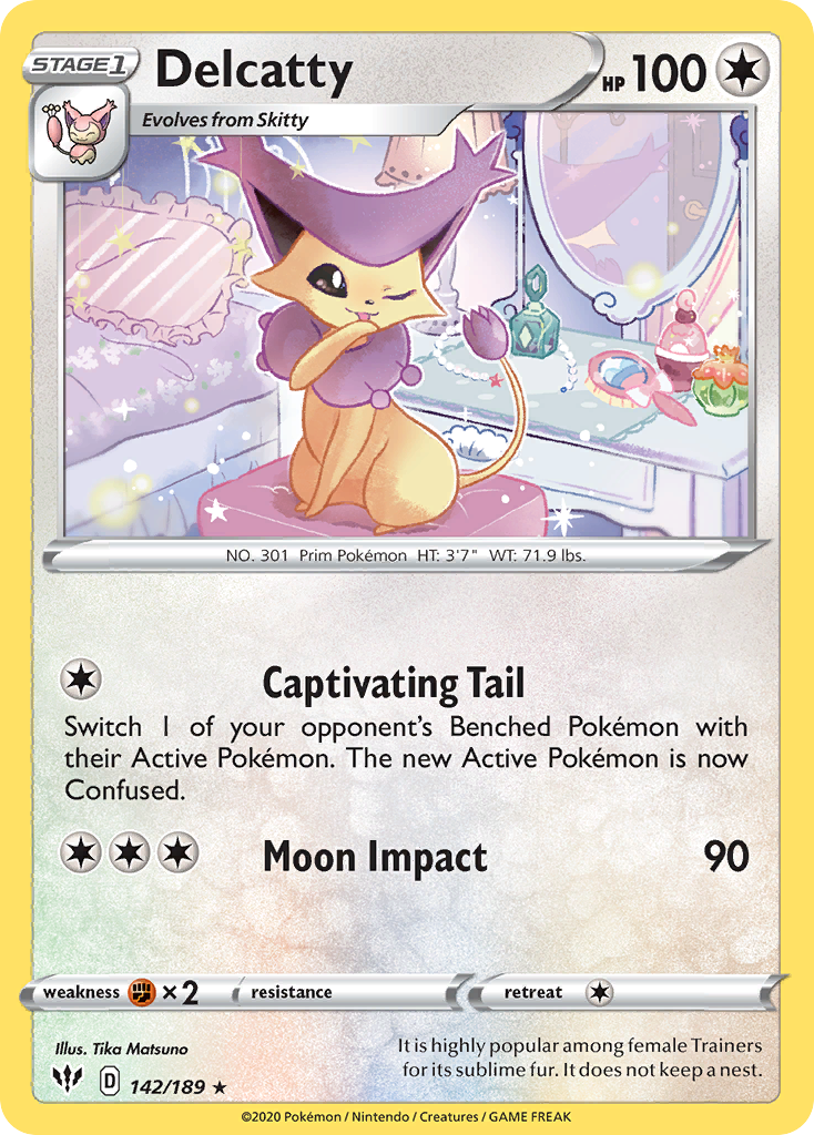 Delcatty (142/189) [Sword & Shield: Darkness Ablaze] Reverse Holofoil