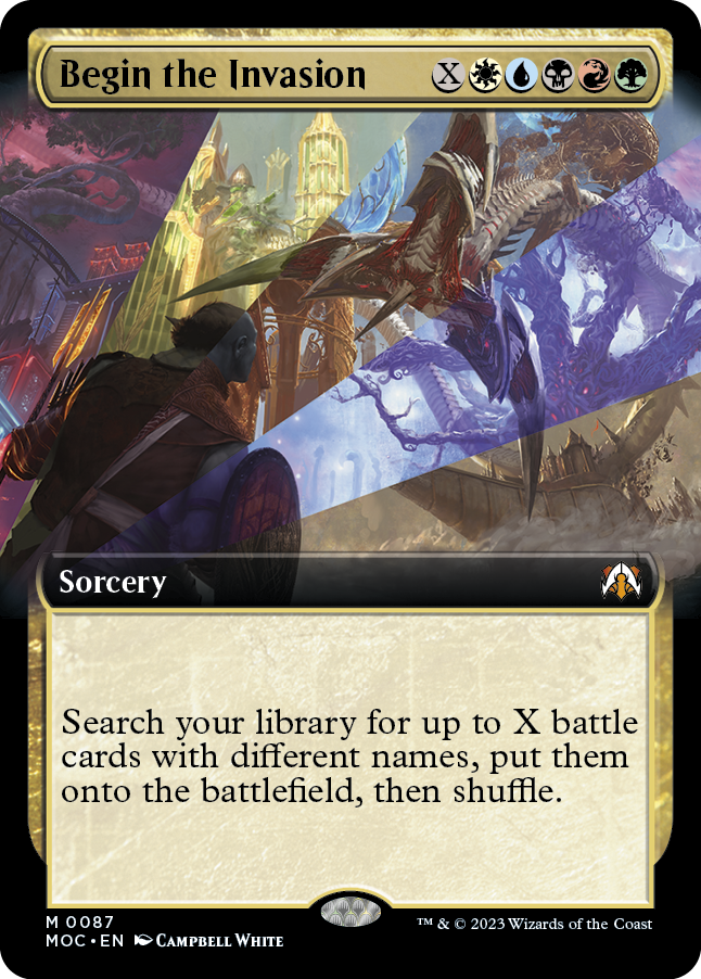 Begin the Invasion (Extended Art) [March of the Machine Commander] Foil