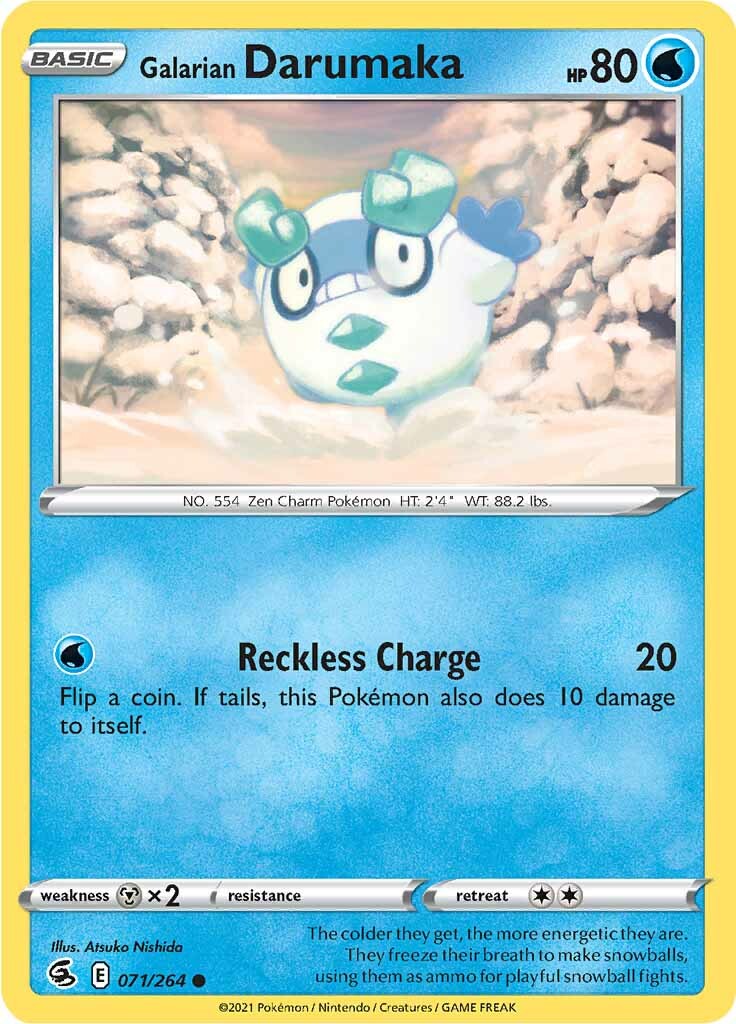 Galarian Darumaka (071/264) [Sword & Shield: Fusion Strike] Reverse Holofoil
