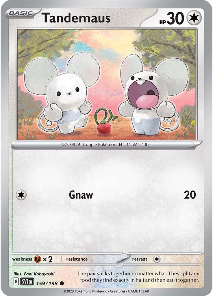 Tandemaus (159/198) [Scarlet & Violet: Base Set] Reverse Holofoil