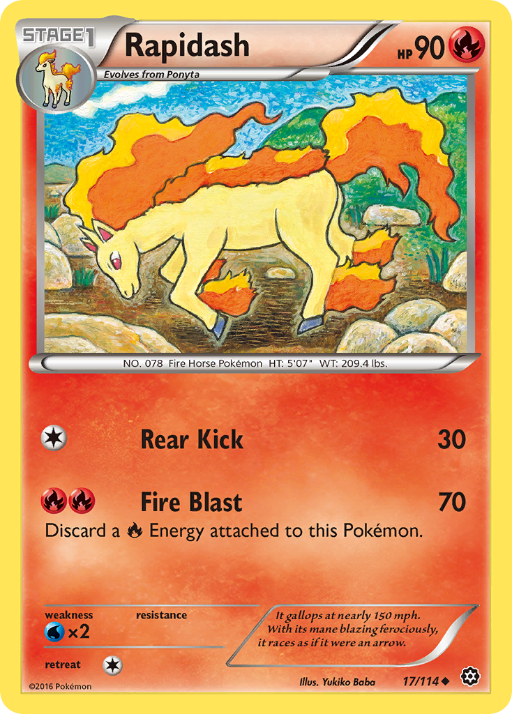 Rapidash (17/114) [XY: Steam Siege] Reverse Holofoil