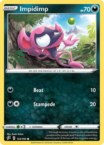Impidimp (123/192) [Sword & Shield: Rebel Clash] Reverse Holofoil