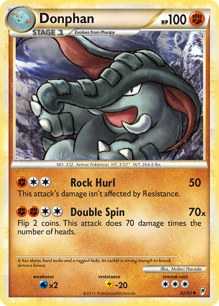 Donphan (42/95) [HeartGold & SoulSilver: Call of Legends] Reverse Holofoil