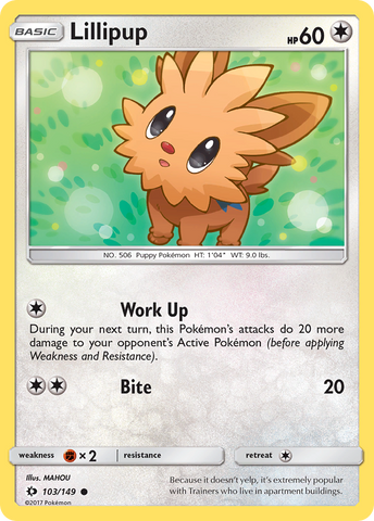 Lillipup (103/149) [Sun & Moon: Base Set] Reverse Holofoil