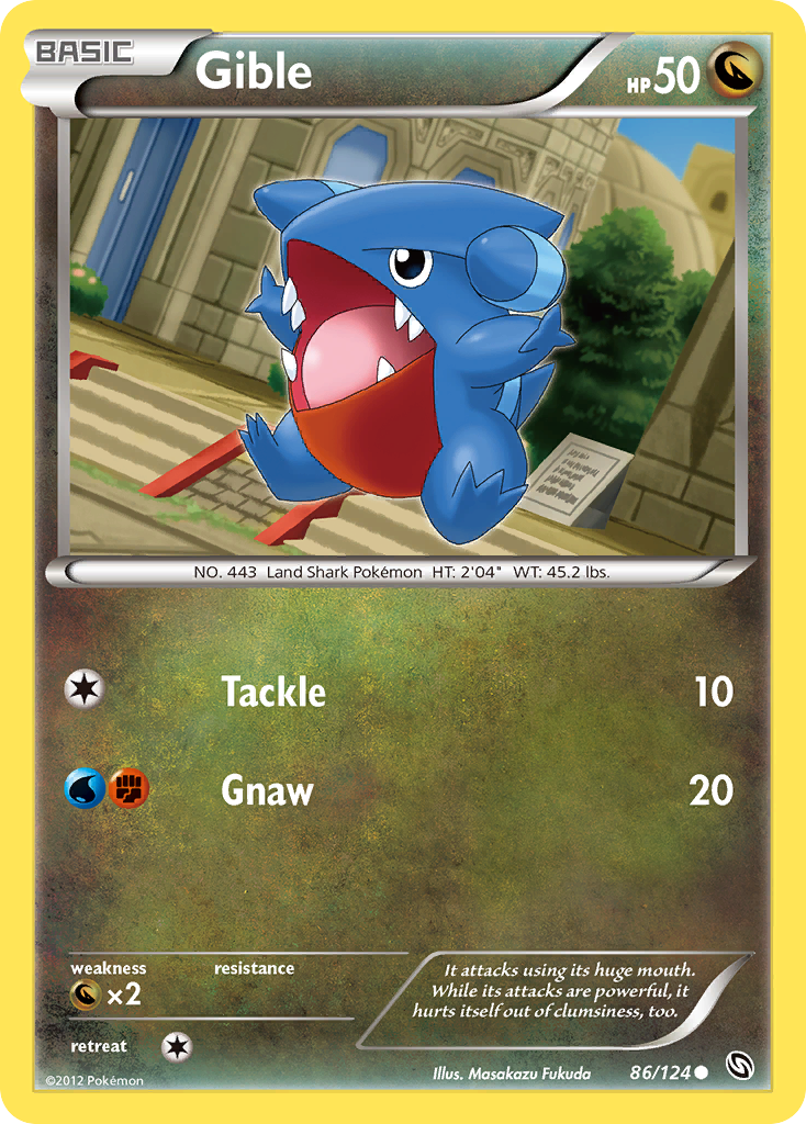 Gible (86/124) [Black & White: Dragons Exalted] Reverse Holofoil