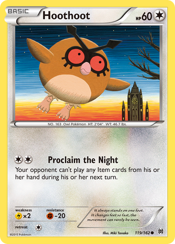 Hoothoot (119/162) [XY: BREAKthrough] Reverse Holofoil