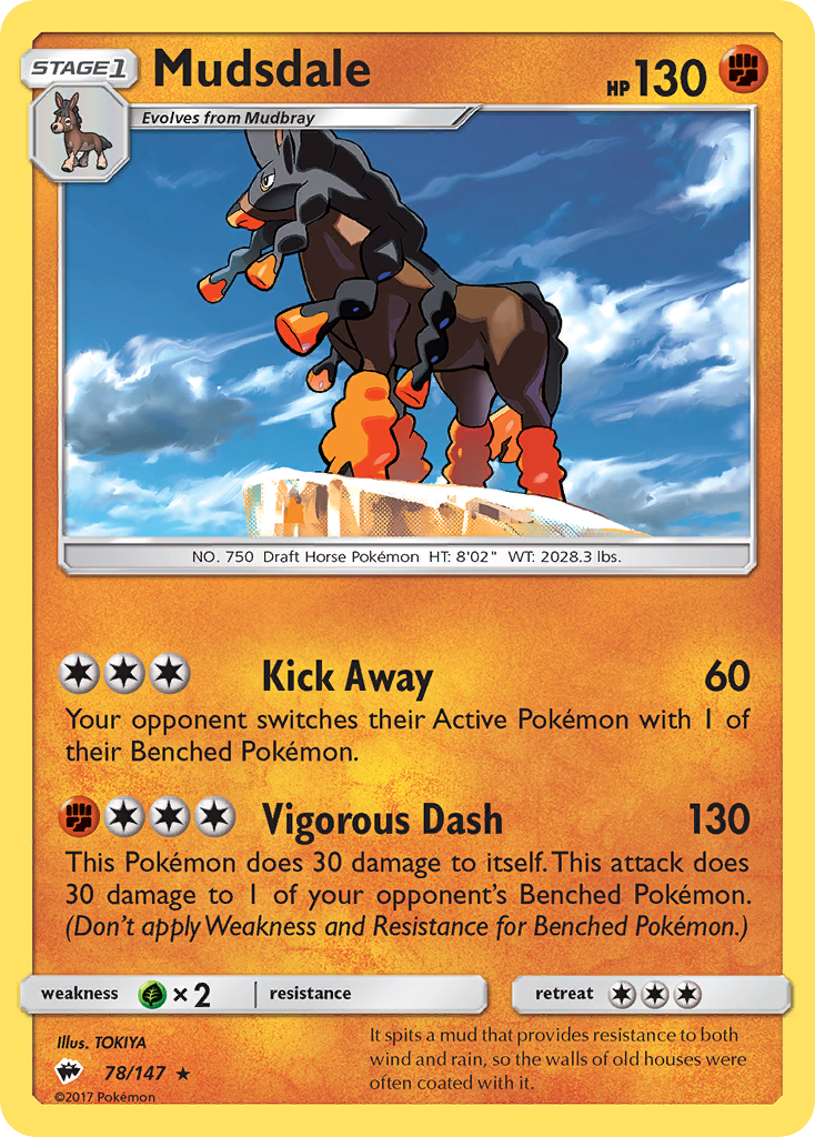 Mudsdale (78/147) [Sun & Moon: Burning Shadows] Reverse Holofoil