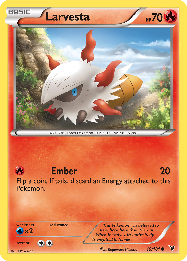 Larvesta (19/101) [Black & White: Noble Victories] Reverse Holofoil