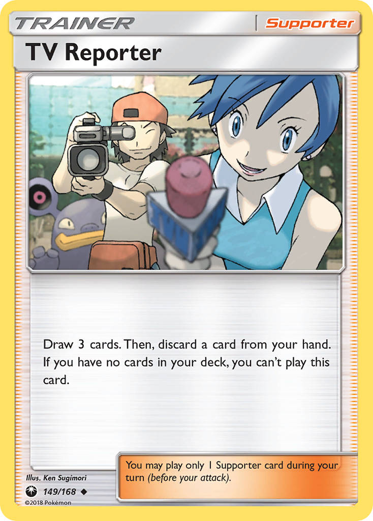 TV Reporter (149/168) [Sun & Moon: Celestial Storm] Reverse Holofoil
