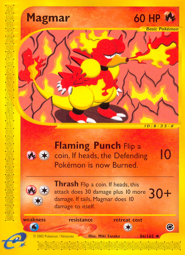 Magmar (86/165) [Expedition: Base Set] Reverse Holofoil
