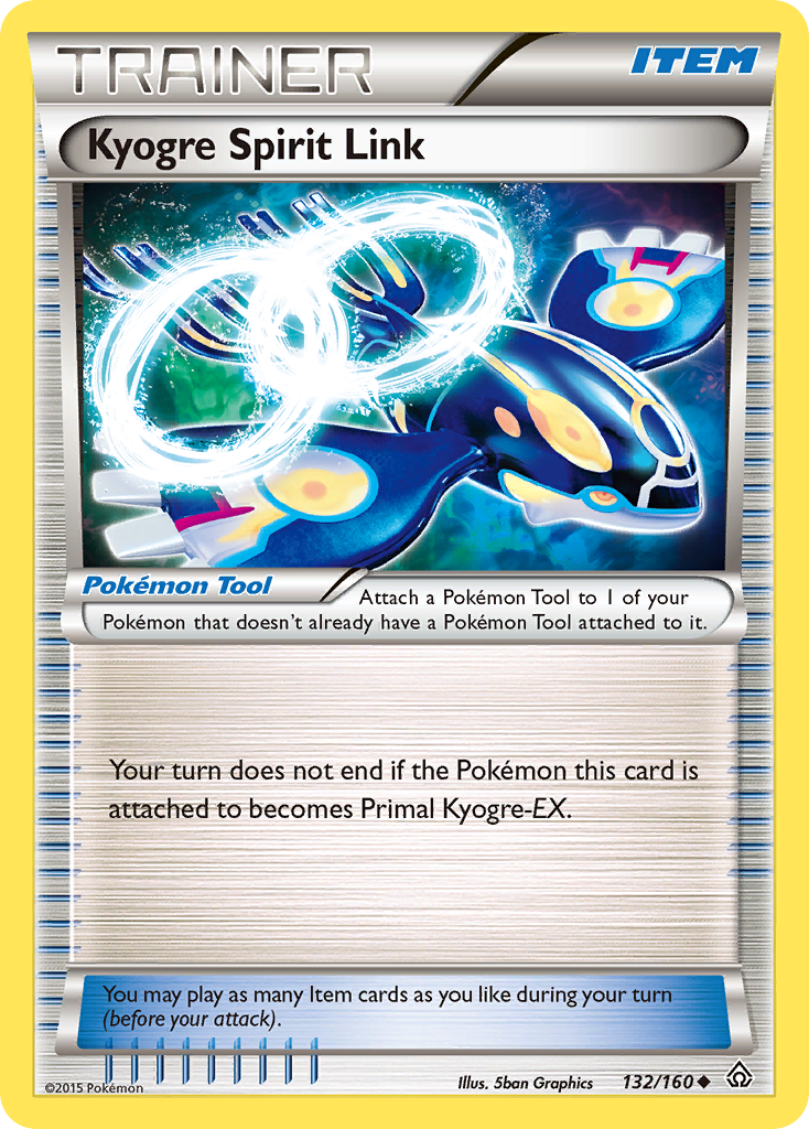 Kyogre Spirit Link (132/160) [XY: Primal Clash] Reverse Holofoil