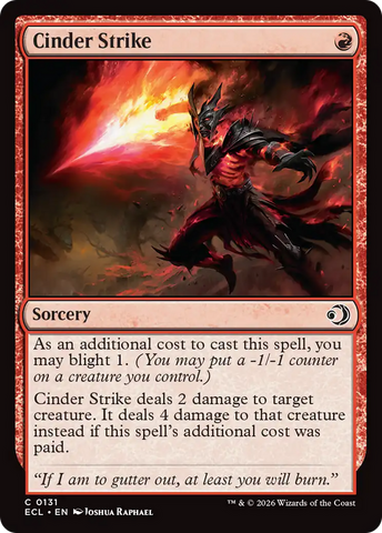 Cinder Strike [Lorwyn Eclipsed] Foil