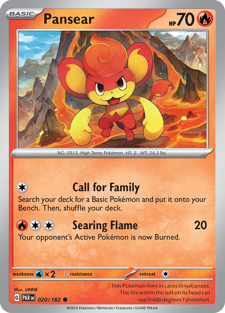 Pansear (020/182) [Scarlet & Violet: Paradox Rift] Reverse Holofoil