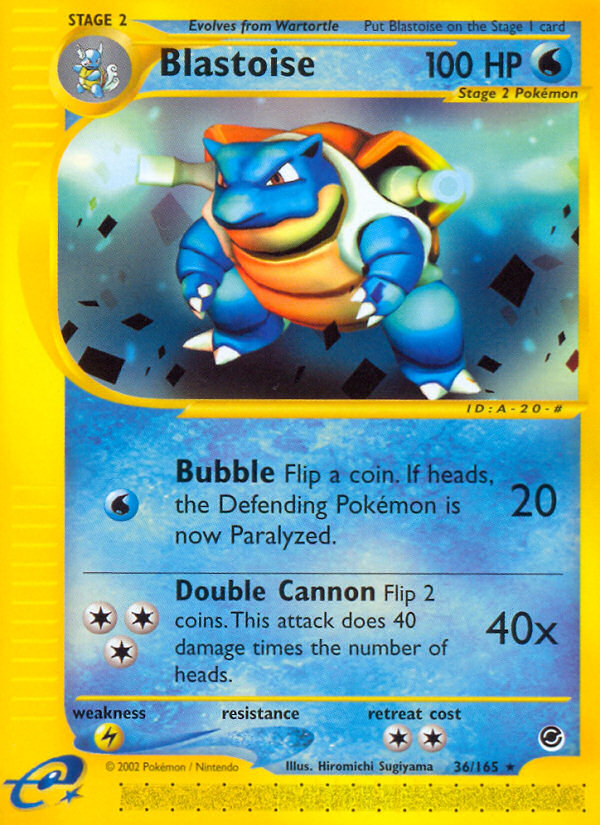 Blastoise (36/165) [Expedition: Base Set] Reverse Holofoil