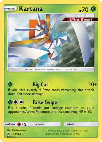 Kartana (19/214) [Sun & Moon: Unbroken Bonds] Reverse Holofoil