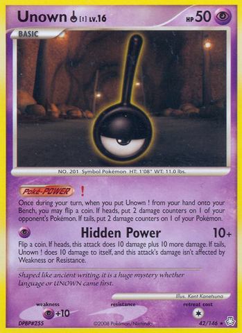 Unown ! (42/146) [Diamond & Pearl: Legends Awakened] Reverse Holofoil