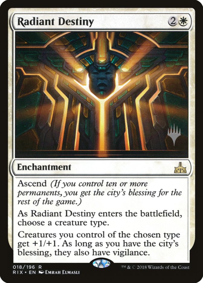 Radiant Destiny (Promo Pack) [Rivals of Ixalan Promos] Foil