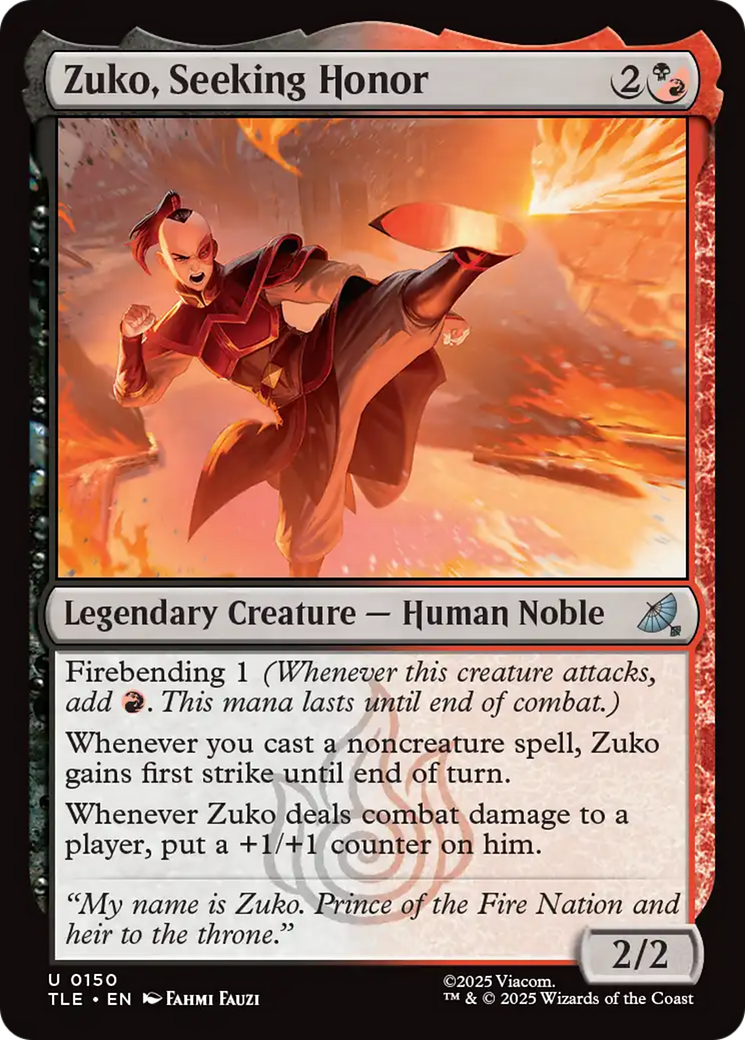 Zuko, Seeking Honor [Avatar: The Last Airbender: Eternal-Legal] Foil