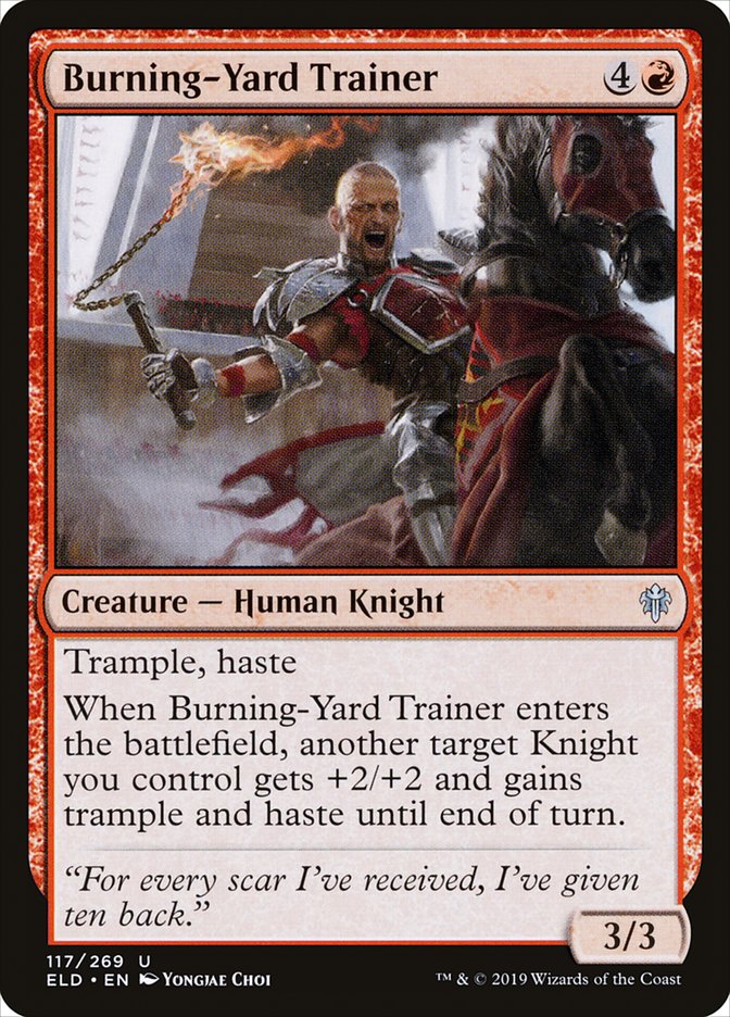 Burning-Yard Trainer [Throne of Eldraine] Foil