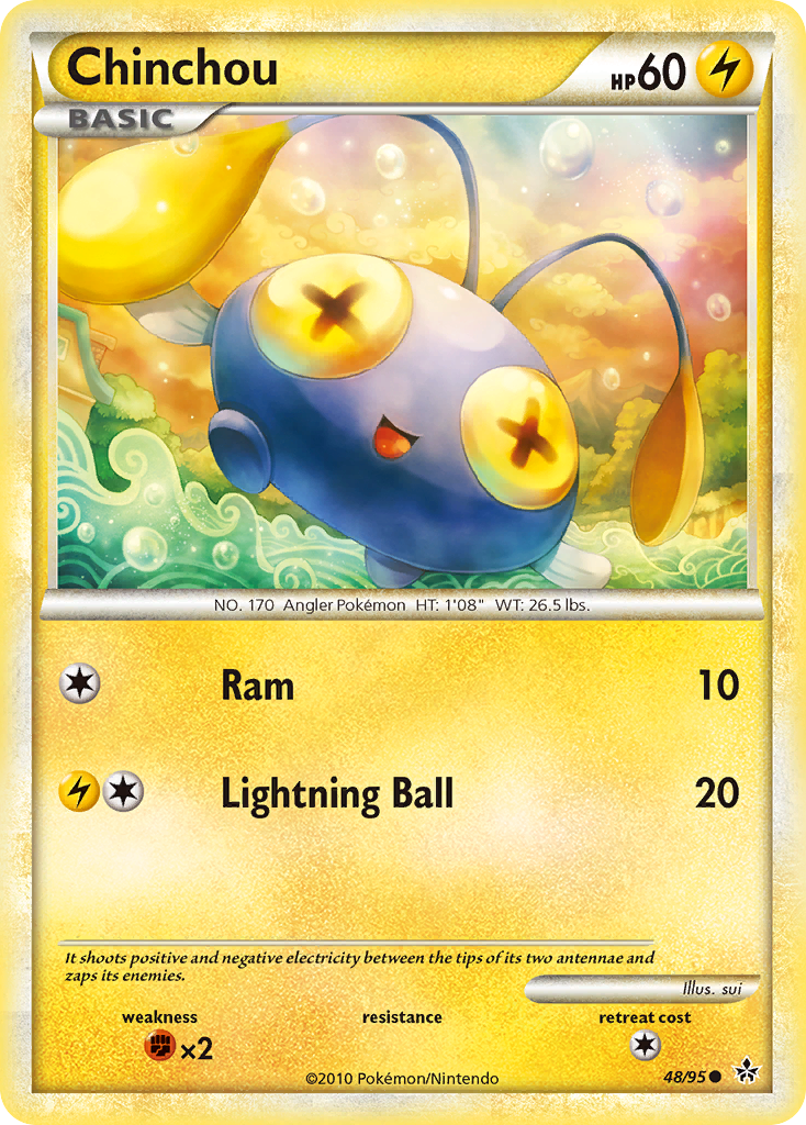 Chinchou (48/95) [HeartGold & SoulSilver: Unleashed] Reverse Holofoil