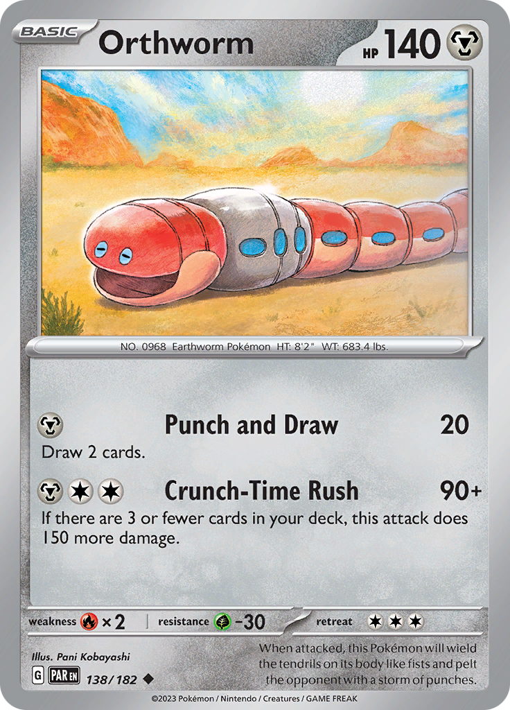 Orthworm (138/182) [Scarlet & Violet: Paradox Rift] Reverse Holofoil