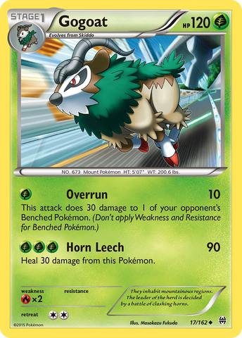 Gogoat (17/162) [XY: BREAKthrough] Reverse Holofoil