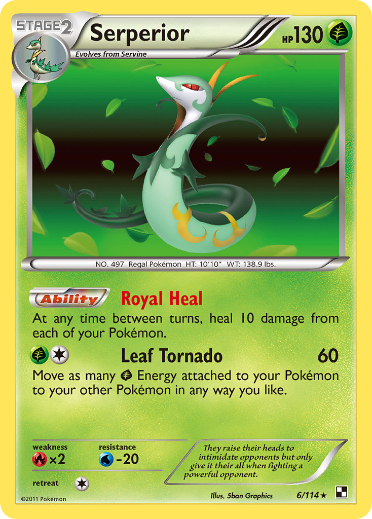 Serperior (6/114) [Black & White: Base Set] Reverse Holofoil