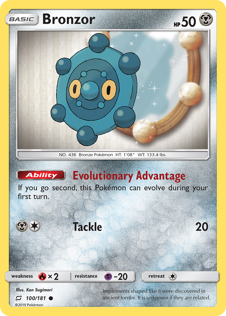Bronzor (100/181) [Sun & Moon: Team Up] Reverse Holofoil