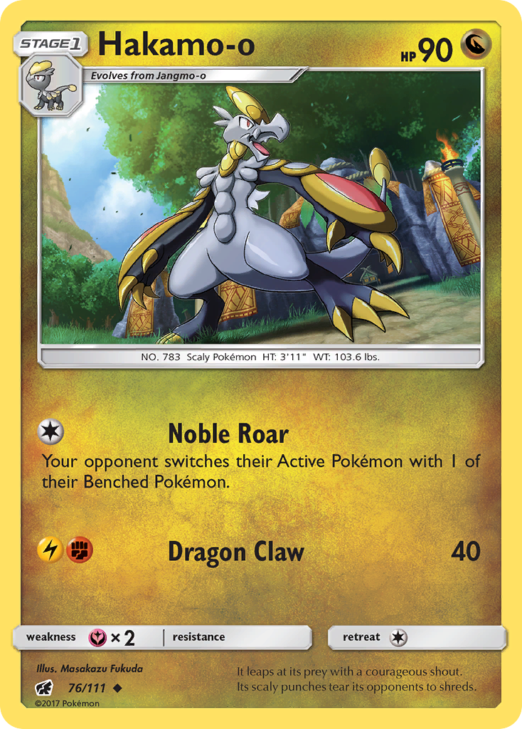 Hakamo-o (76/111) [Sun & Moon: Crimson Invasion] Reverse Holofoil