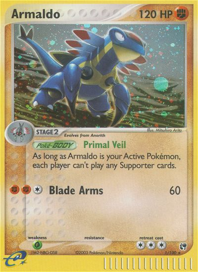 Armaldo (1/100) [EX: Sandstorm] Reverse Holofoil