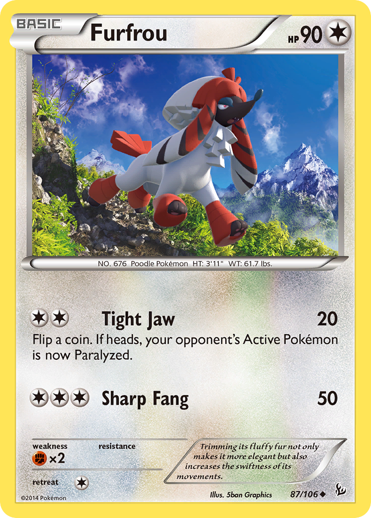 Furfrou (87/106) [XY: Flashfire] Reverse Holofoil