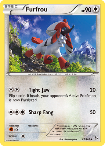Furfrou (87/106) [XY: Flashfire] Reverse Holofoil