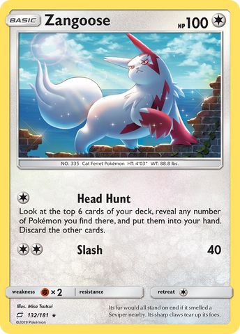 Zangoose (132/181) [Sun & Moon: Team Up] Reverse Holofoil