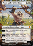 Ajani, Caller of the Pride (Borderless) [Foundations] Foil