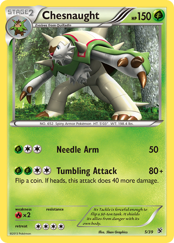 Chesnaught (5/39) [XY: Kalos Starter Set] Holofoil