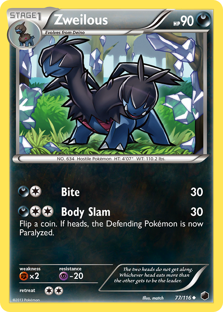 Zweilous (77/116) [Black & White: Plasma Freeze] Reverse Holofoil