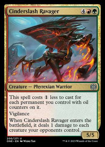 Cinderslash Ravager [Phyrexia: All Will Be One] Foil