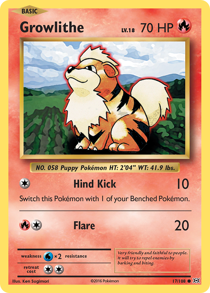 Growlithe (17/108) [XY: Evolutions] Reverse Holofoil