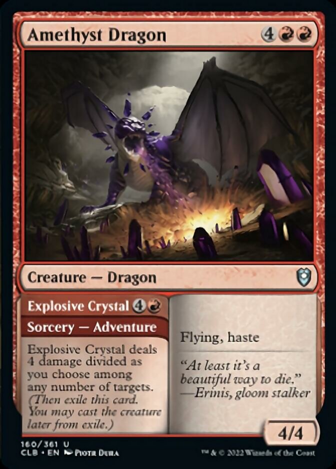 Amethyst Dragon // Explosive Crystal [Commander Legends: Battle for Baldur's Gate] Foil