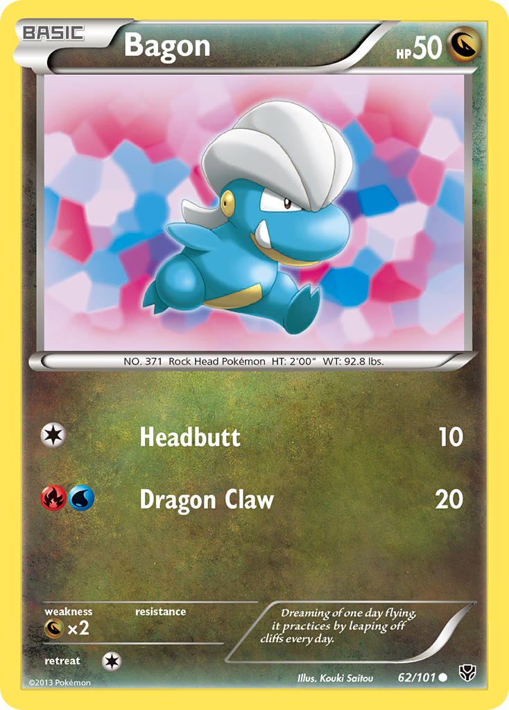 Bagon (62/101) [Black & White: Plasma Blast] Reverse Holofoil
