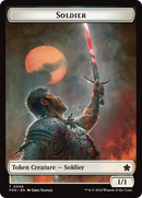 Rabbit // Soldier Double-Sided Token [Foundations Tokens] Foil