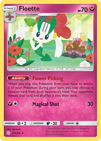 Floette (151/236) [Sun & Moon: Cosmic Eclipse] Reverse Holofoil