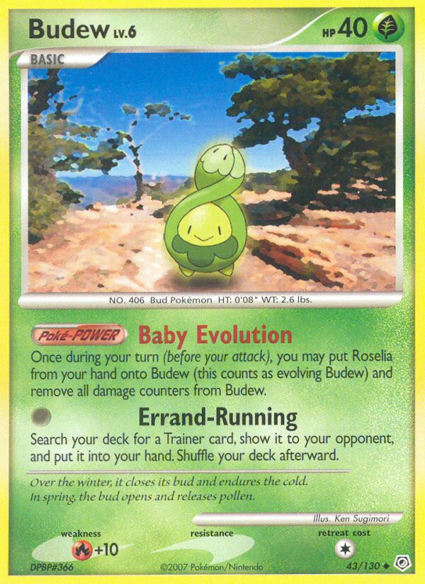 Budew (43/130) [Diamond & Pearl: Base Set] Reverse Holofoil