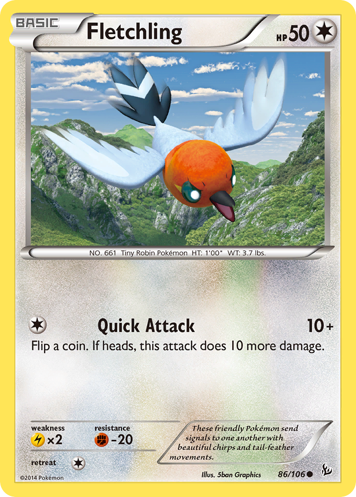 Fletchling (86/106) [XY: Flashfire] Reverse Holofoil