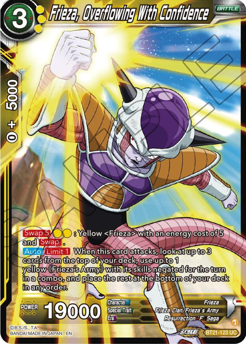 Frieza, Overflowing With Confidence (BT21-123) [Wild Resurgence] Parallel Foil