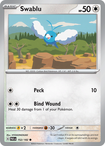 Swablu (152/182) [Scarlet & Violet: Paradox Rift] Reverse Holofoil