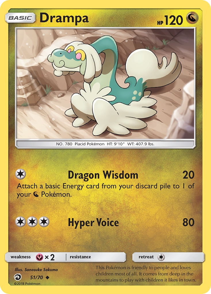 Drampa (51/70) [Sun & Moon: Dragon Majesty] Reverse Holofoil