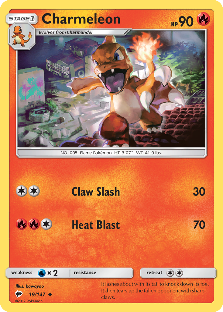 Charmeleon (19/147) [Sun & Moon: Burning Shadows] Reverse Holofoil